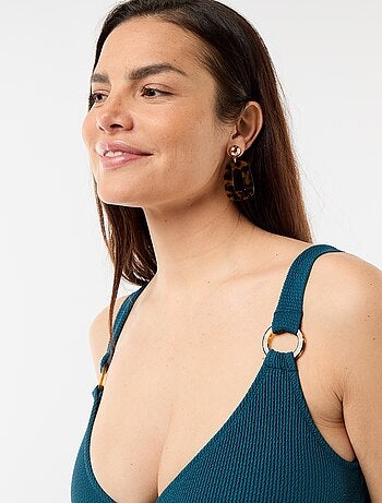 Bañador premamá de 1 pieza en punto gofrado