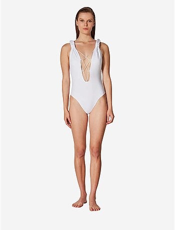 Bañador rita con detalle trenzado en los hombros colección masur penti