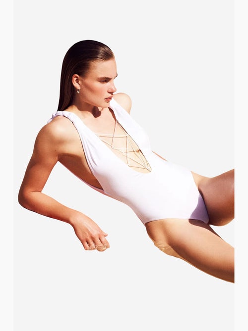 Bañador rita con detalle trenzado en los hombros colección masur penti - Kiabi
