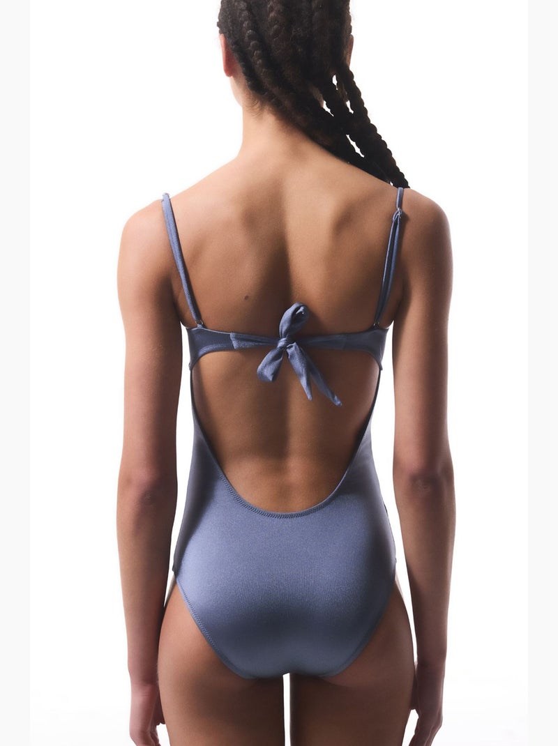 Bañador seashell con cuentas penti Azul cielo - Kiabi