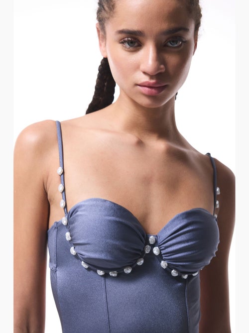 Bañador seashell con cuentas penti - Kiabi Bañador seashell con cuentas penti - Kiabi