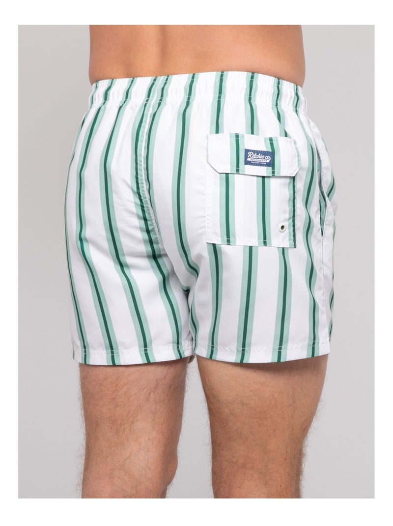 Bañador short de rayas GABBIANO Verde - Kiabi