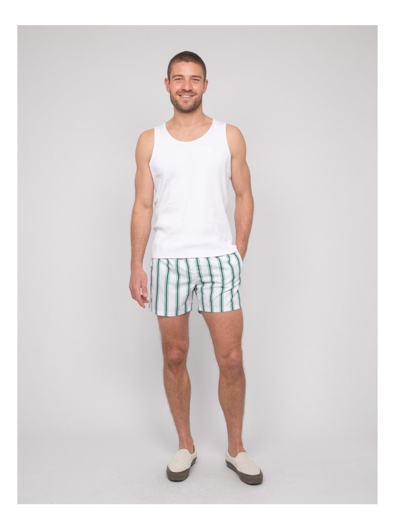 Bañador short de rayas GABBIANO Verde - Kiabi