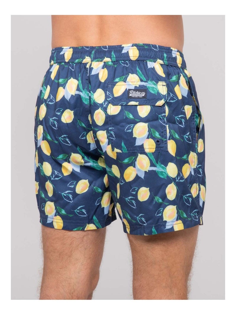 Bañador short estampado GALICO Azul marino - Kiabi