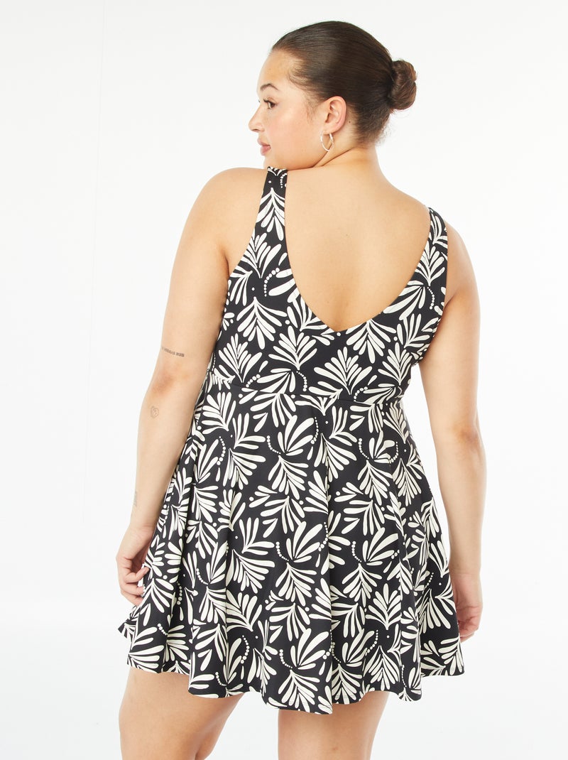 Bañador tankini efecto falda NEGRO - Kiabi