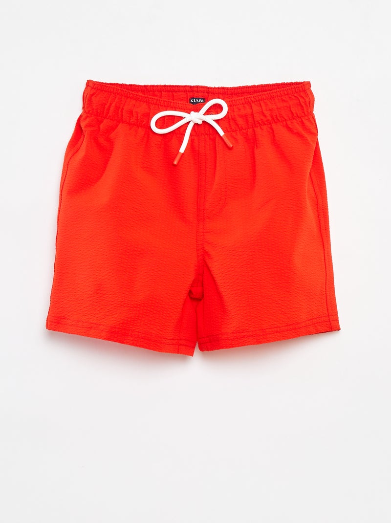 Bañador tipo bermudas con cordones ajustables ROJO - Kiabi