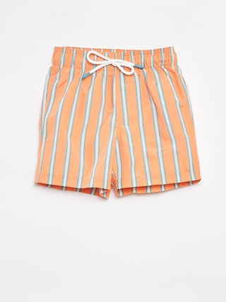 Bañador tipo bermudas de rayas