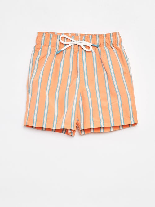 Bañador tipo bermudas de rayas - Kiabi