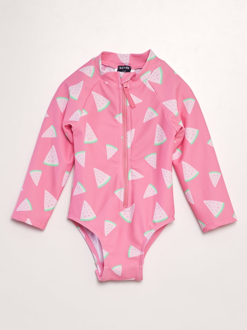Bañador tipo body estampado - 1 pieza ROSA - Kiabi