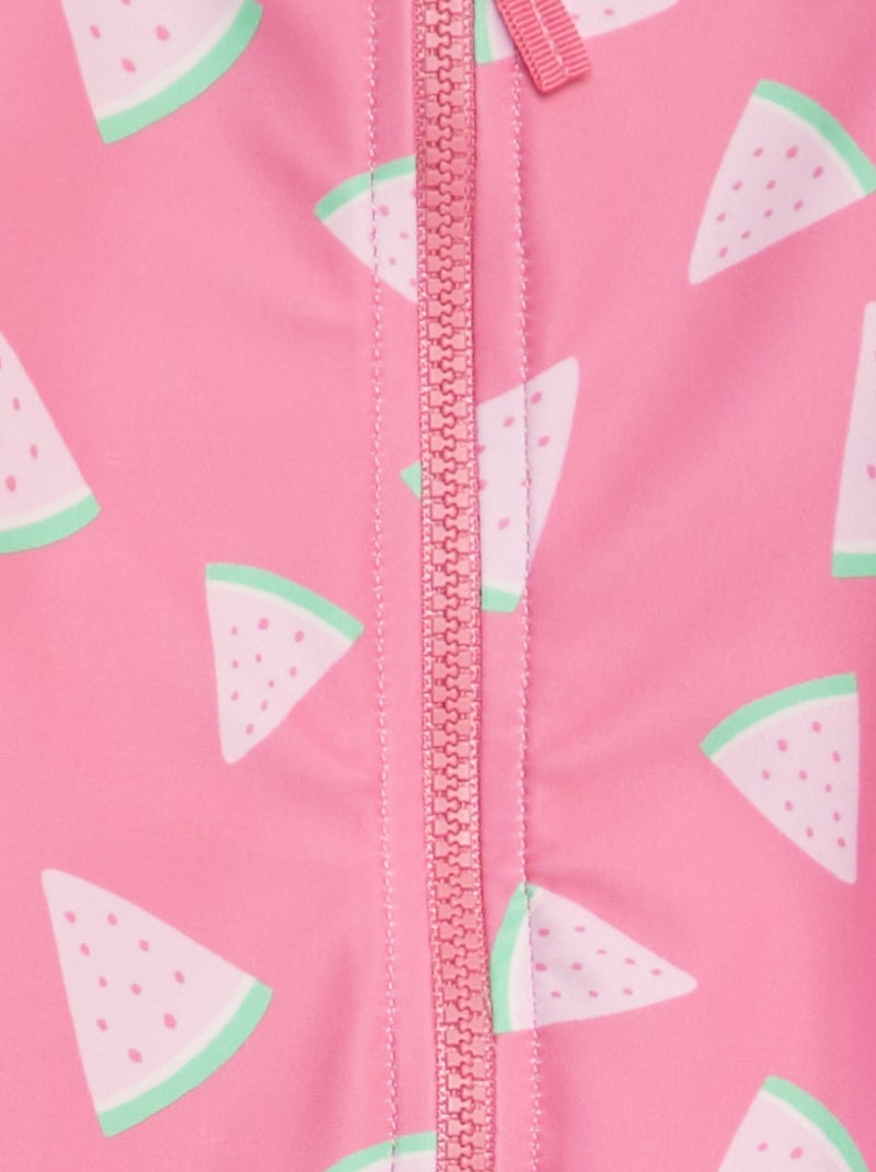 Bañador tipo body estampado - 1 pieza ROSA - Kiabi