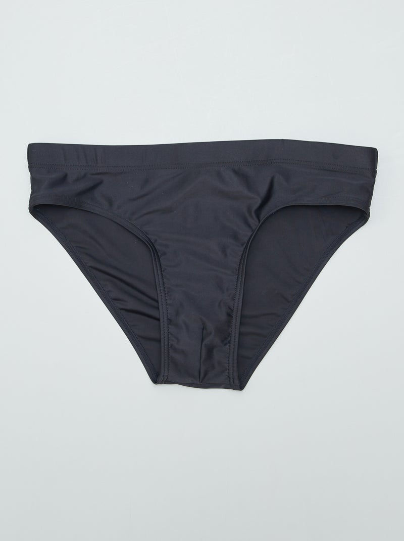 Bañador tipo slip para piscina negro - Kiabi
