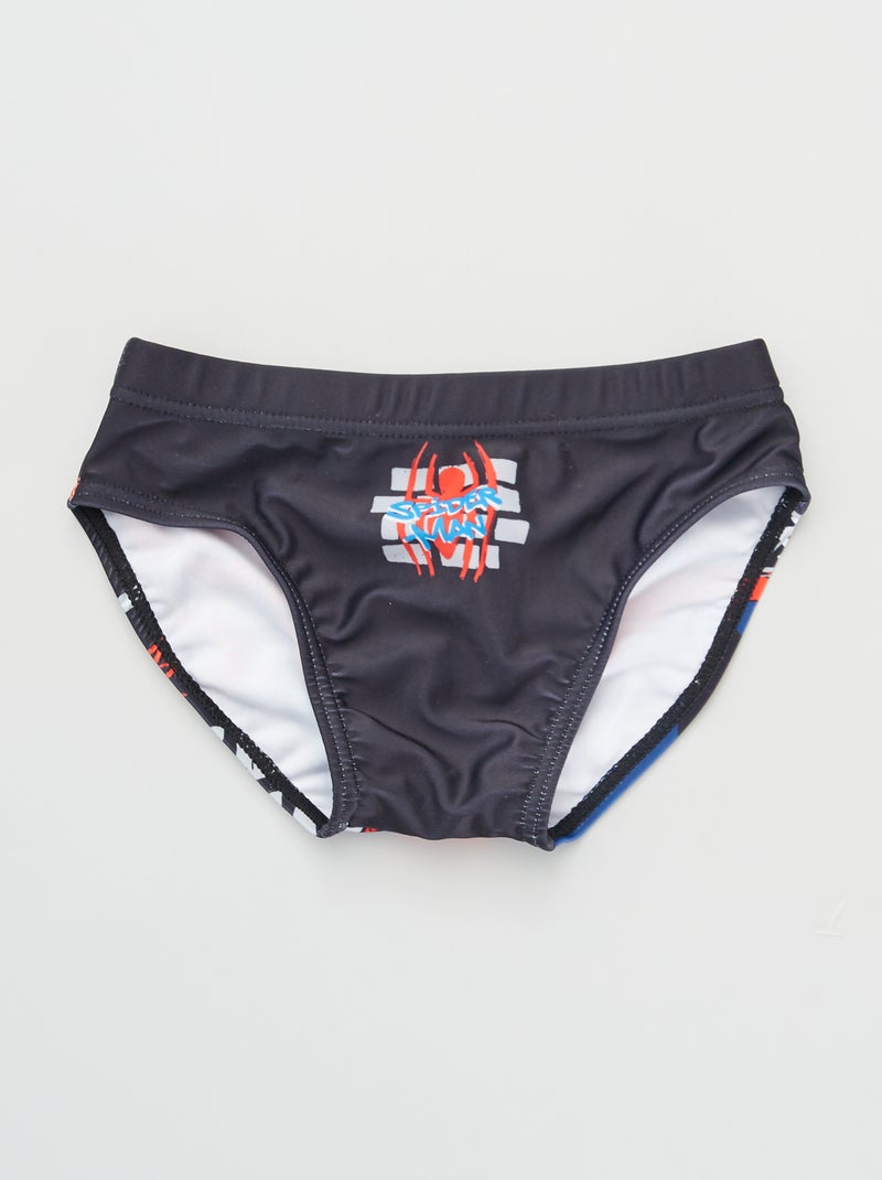 Bañador tipo slip 'Spiderman' negro - Kiabi