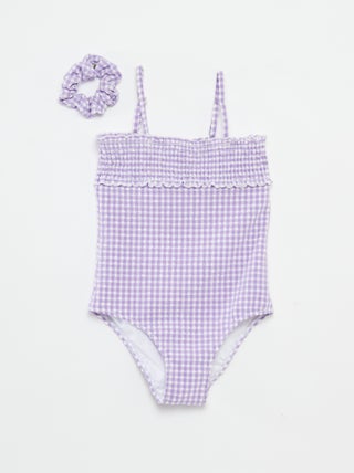 Bañador vichy con coletero  - 2 piezas
