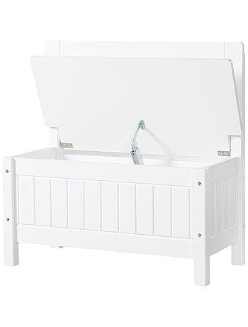 Banco baúl para juguetes en madera con tapa de cierre suave - ROBA