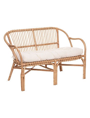 Banco de ratán de 2 plazas