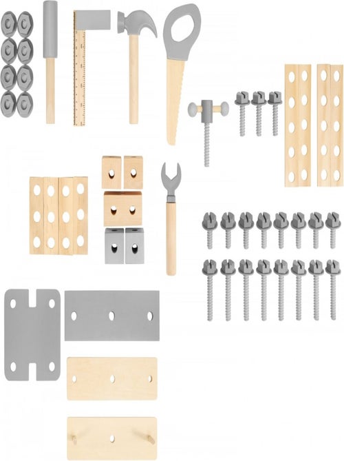 Banco de trabajo XXL madera 50 piezas con cinturón Mamabrum - Kiabi