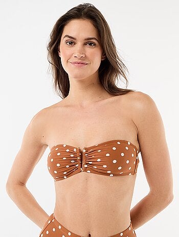 Bandeau de baño con estampado de lunares