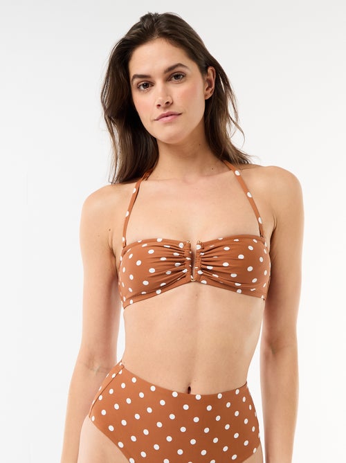 Bandeau de baño con estampado de lunares - Kiabi