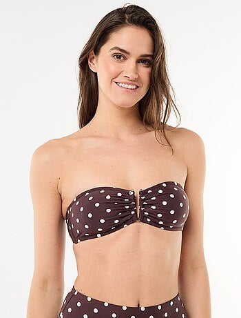 Bandeau de baño con estampado de lunares
