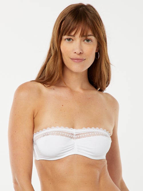 Bandeau de microfibra con encaje - Kiabi