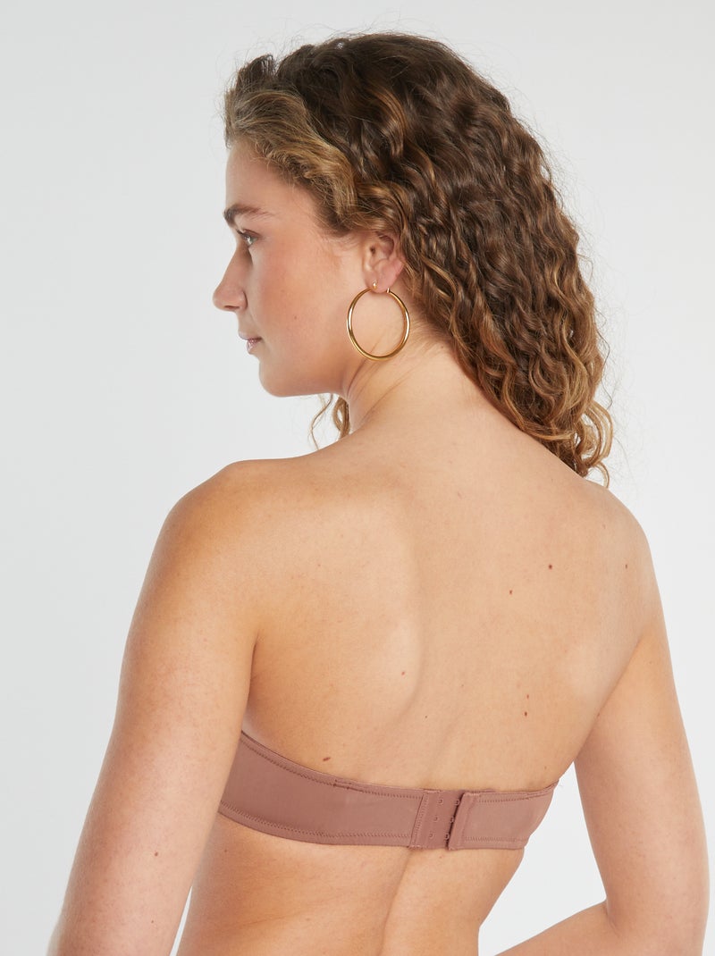 Bandeau invisible con copa preformada Marron - Kiabi