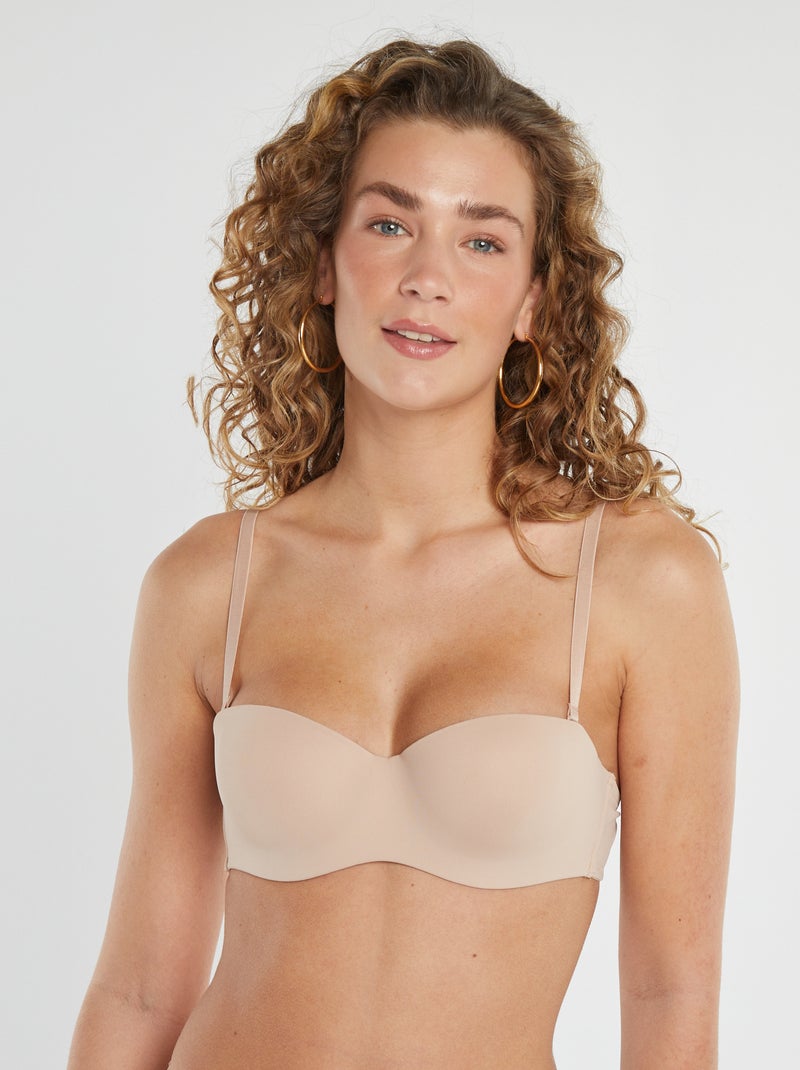 Bandeau invisible con copa preformada Rosa - Kiabi