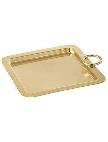 Bandeja pequeña de metal dorado - AFIBEL