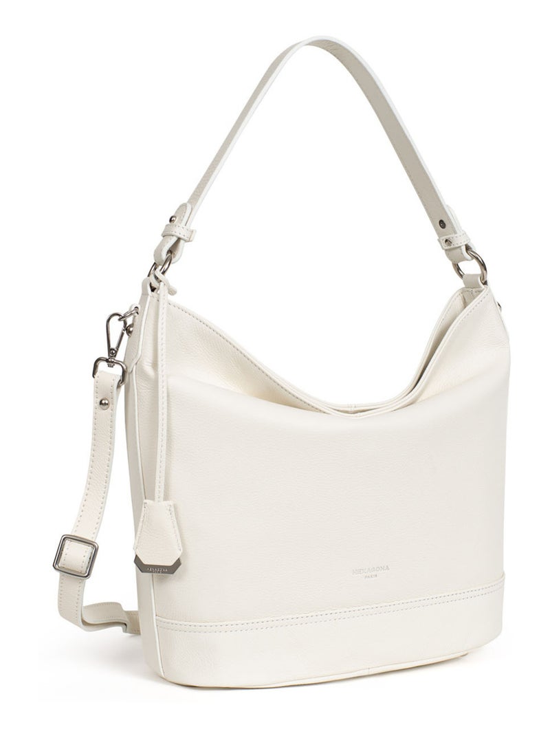 Bandolera - a4 - cuero confort hexagona Blanco - Kiabi