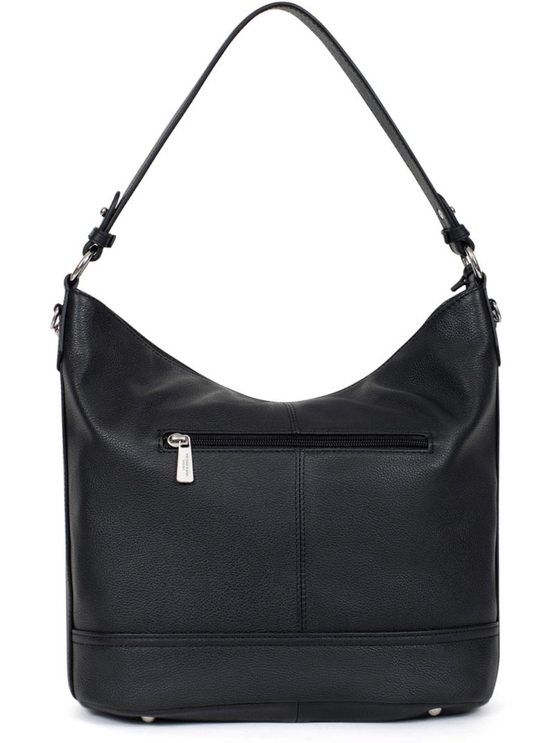 Bandolera - a4 - cuero confort hexagona Negro - Kiabi