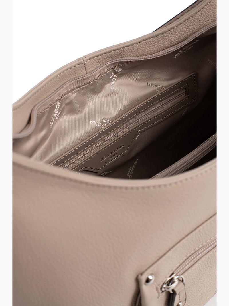 Bandolera - cuero confort hexagona Beige - Kiabi