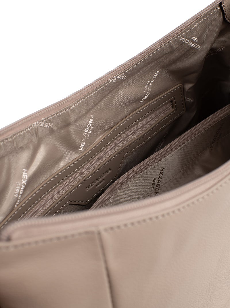 Bandolera - cuero confort hexagona Beige - Kiabi