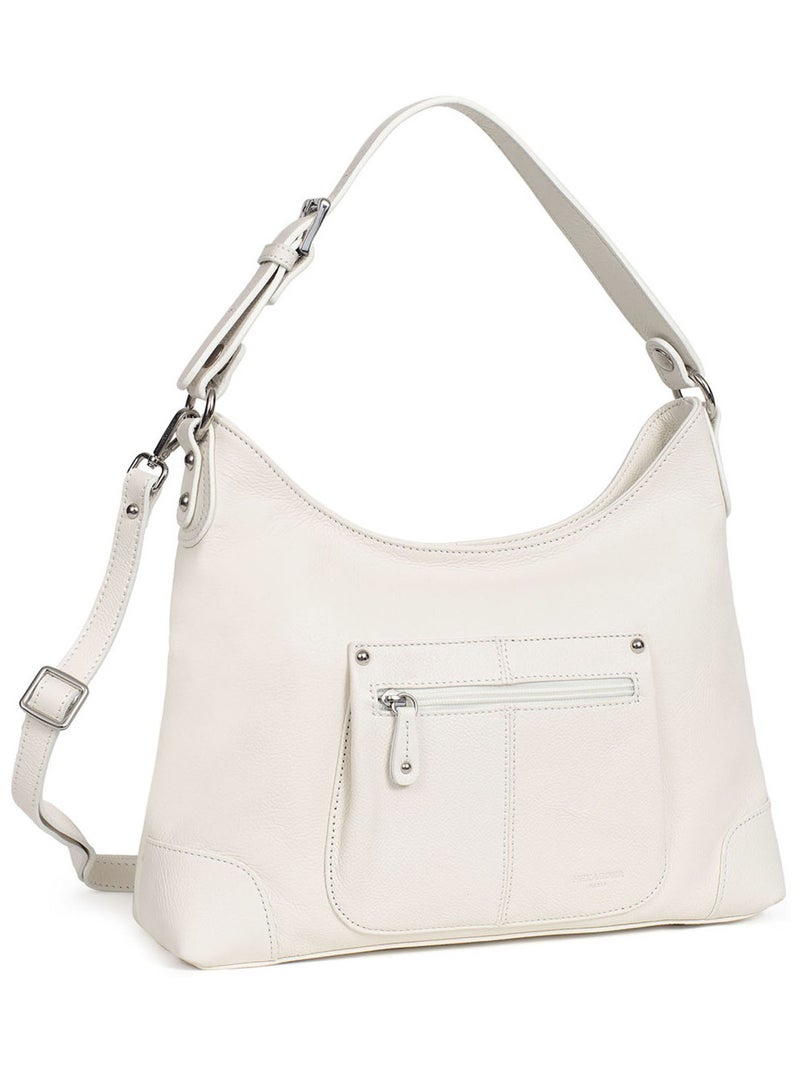 Bandolera - cuero confort hexagona Blanco - Kiabi