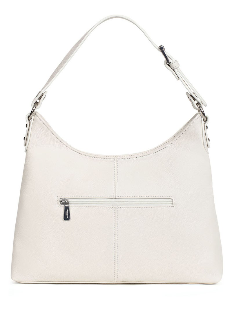 Bandolera - cuero confort hexagona Blanco - Kiabi
