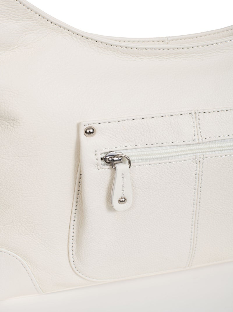Bandolera - cuero confort hexagona Blanco - Kiabi