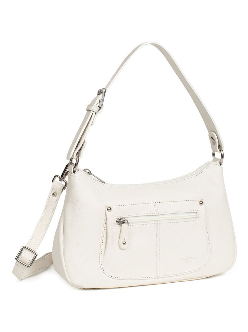 Bandolera - cuero confort hexagona Blanco - Kiabi