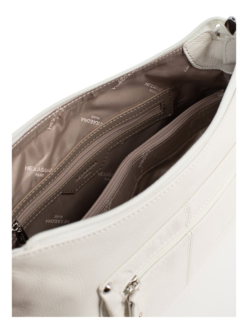 Bandolera - cuero confort hexagona Blanco - Kiabi