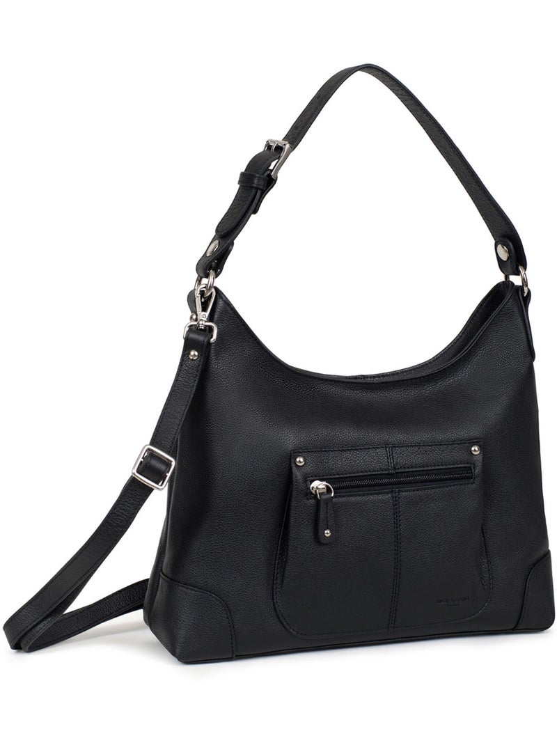 Bandolera - cuero confort hexagona Negro - Kiabi