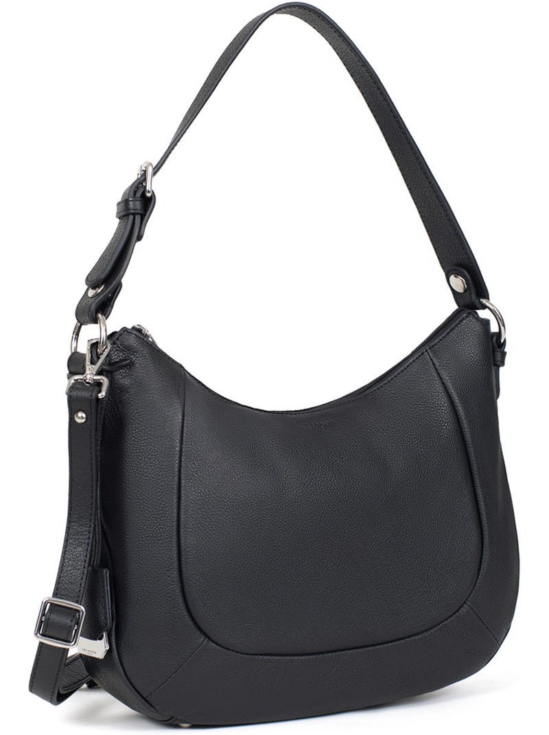 Bandolera - cuero confort hexagona Negro - Kiabi