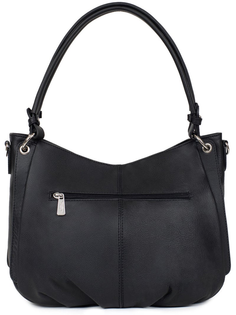 Bandolera - cuero confort hexagona Negro - Kiabi