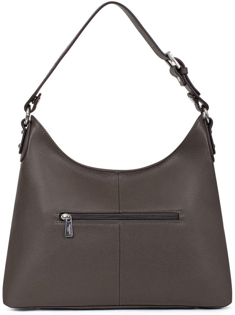 Bandolera - cuero confort hexagona Taupe - Kiabi