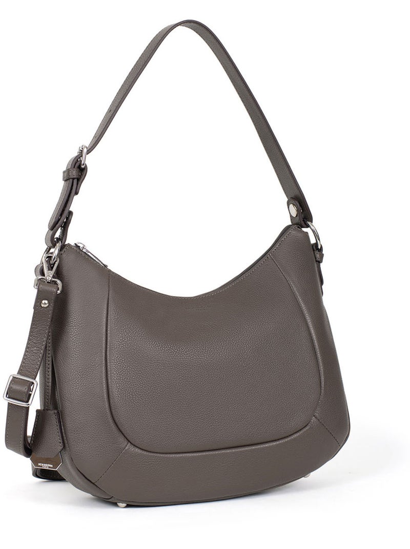 Bandolera - cuero confort hexagona Taupe - Kiabi