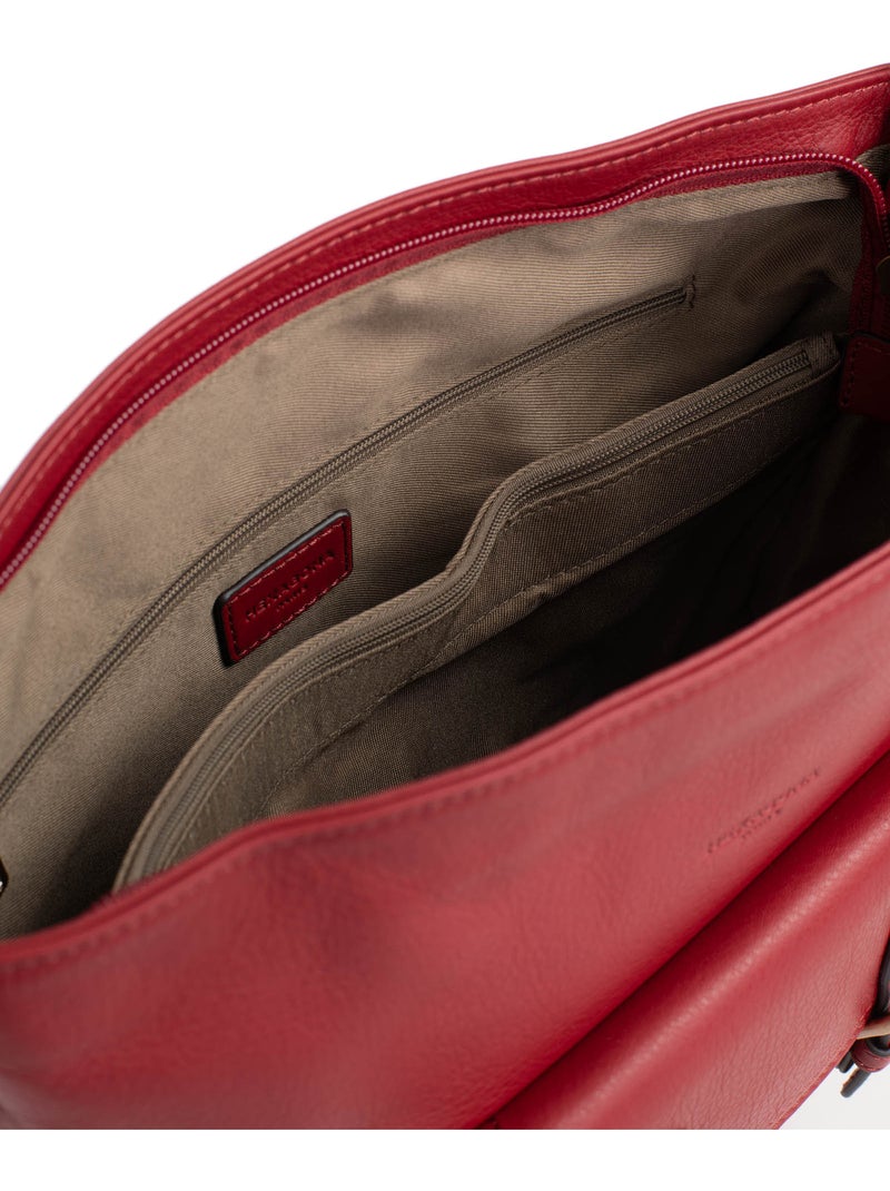 Bandolera - cuero de vaca taima hexagona Rojo oscuro - Kiabi