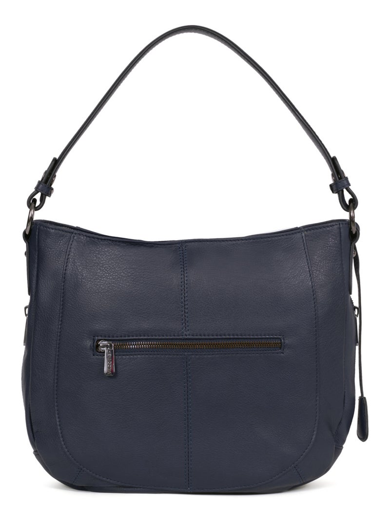 Bandolera - Cuero SAUVAGE Azul noche - Kiabi