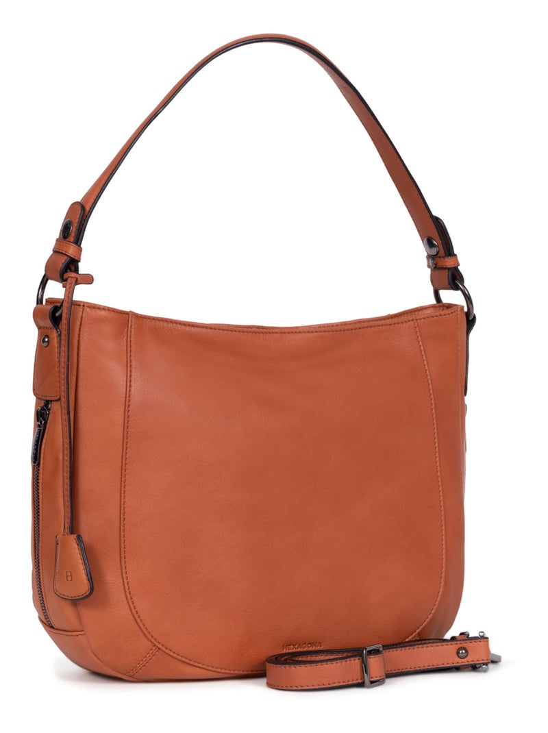 Bandolera - Cuero SAUVAGE Marrón - Kiabi
