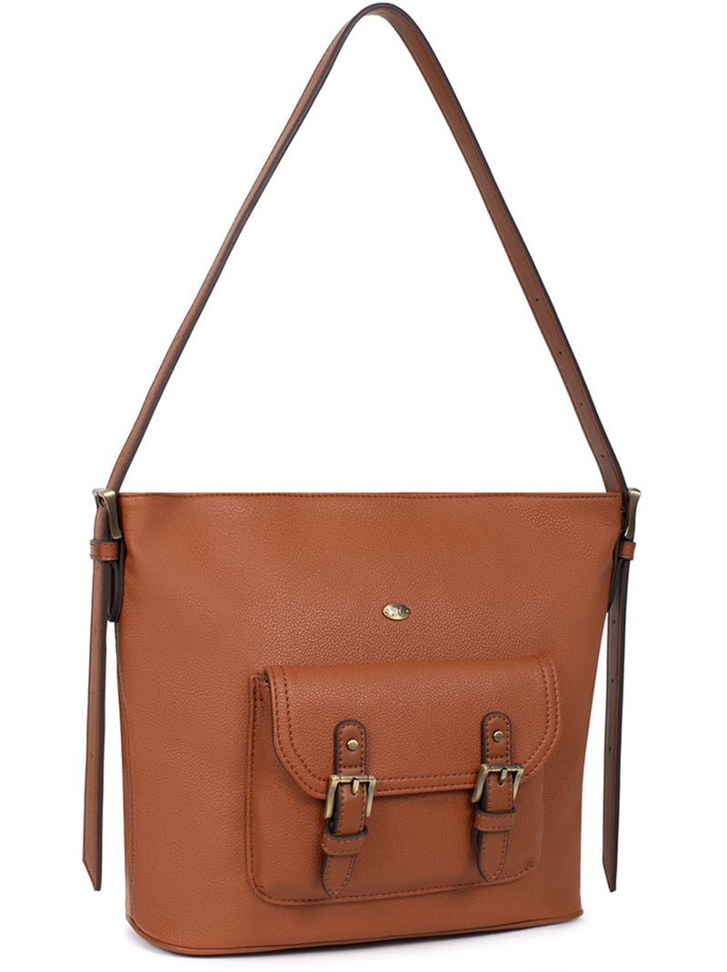 Bandolera ronda hexagona Cognac - Kiabi