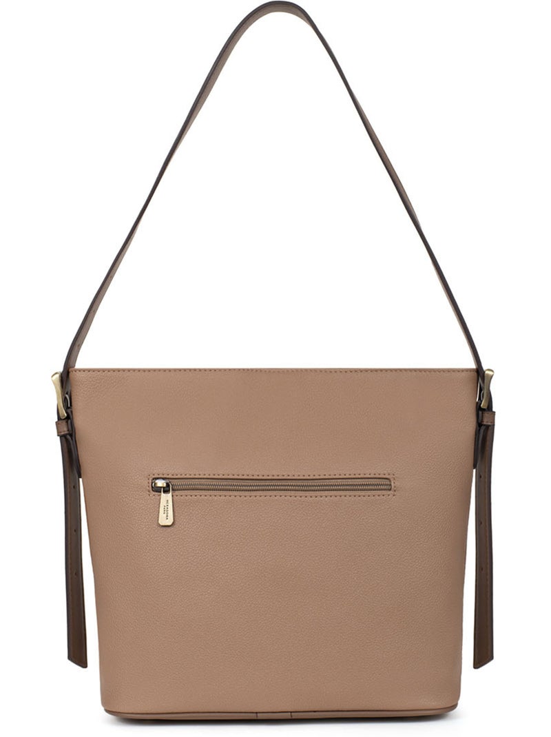 Bandolera ronda hexagona Taupe - Kiabi