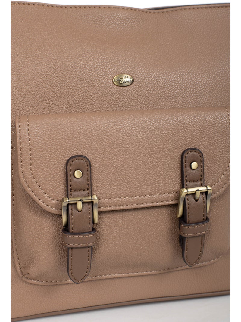 Bandolera ronda hexagona Taupe - Kiabi