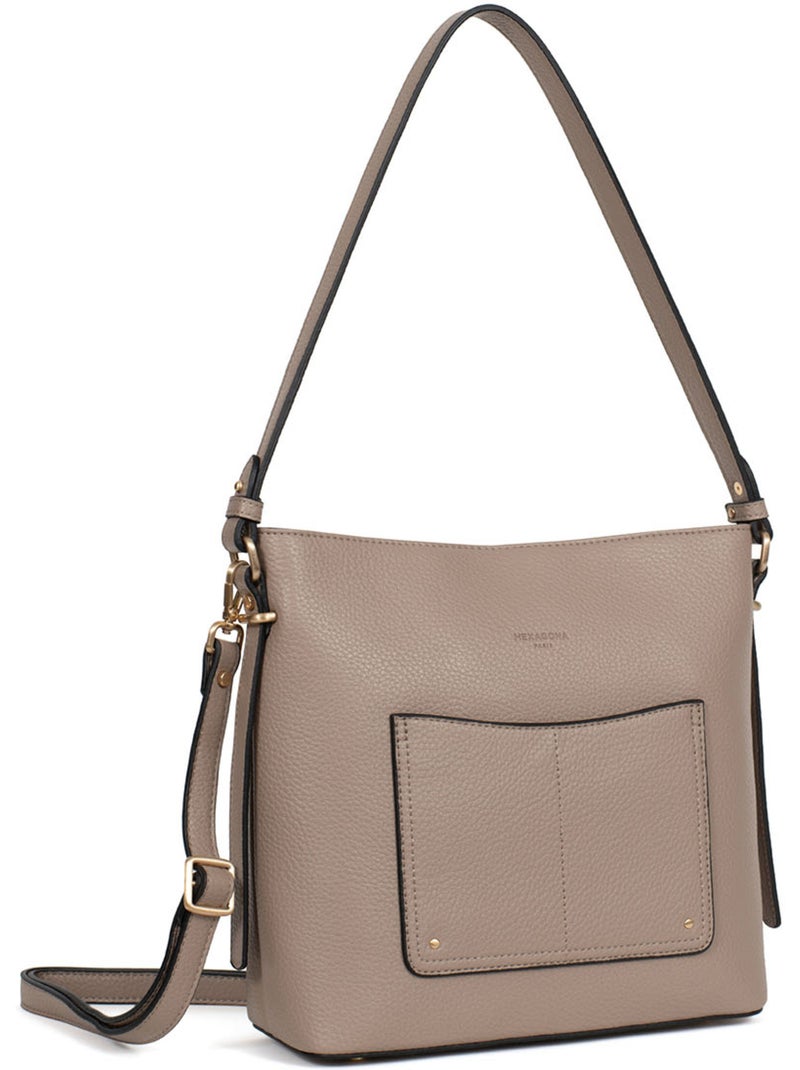 Bandolera zora hexagona Taupe - Kiabi