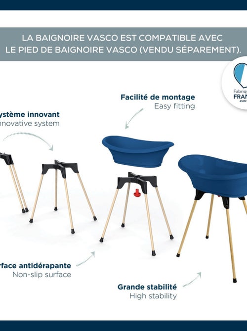 Bañera para bebé ergonómica Thermobaby VASCO de polipropileno - Kiabi Bañera para bebé ergonómica Thermobaby VASCO de polipropileno - Kiabi