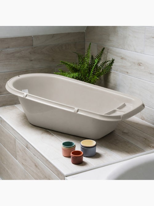 Bañera para bebé Luxe Gris Charme Thermobaby de polietileno antideslizante - Kiabi Bañera para bebé Luxe Gris Charme Thermobaby de polietileno antideslizante - Kiabi